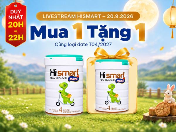 Hismart Mamil Junior Growing Up Formula Stage 4 800g cho trẻ từ 24 tháng tuổi trở lên