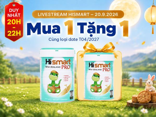 Hismart Pro Infant Formula Stage 1 800g cho trẻ từ 0 - 6 tháng tuổi