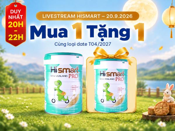 Hismart Pro Junior Growing Up Formula Stage 4 800g cho trẻ từ 24 tháng tuổi trở lên