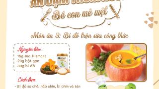 Công thức món ăn số 3: Bí đỏ trộn sữa công thức