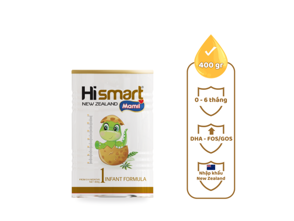 Hismart Mamil Infant Formula Stage 1 400g cho trẻ từ 0 - 6 tháng tuổi