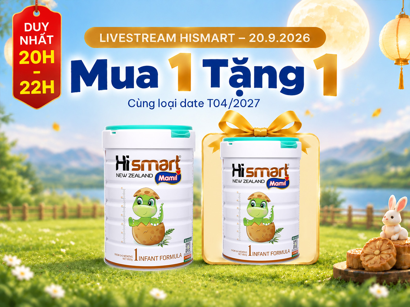 Hismart Mamil Infant Formula Stage 1 800g cho trẻ từ 0 - 6 tháng tuổi