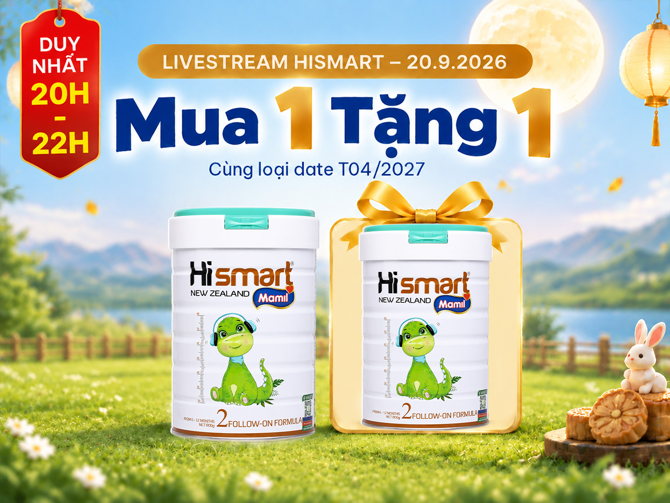 Hismart Mamil Follow on Formula Stage 2 800g cho trẻ từ 6-12 tháng tuổi
