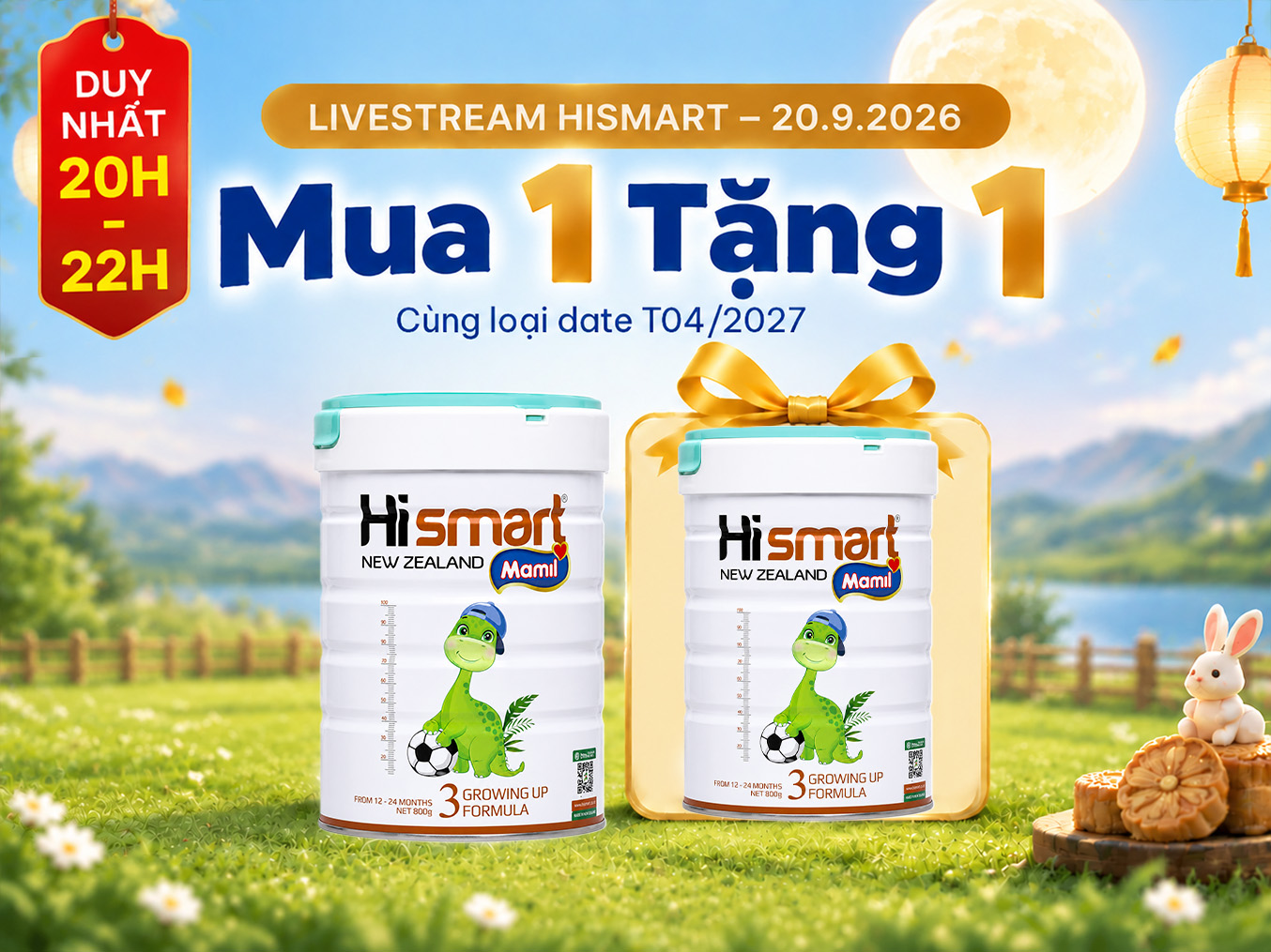 Hismart Mamil Growing up Formula Stage 3 800g cho trẻ từ 12-24 tháng tuổi