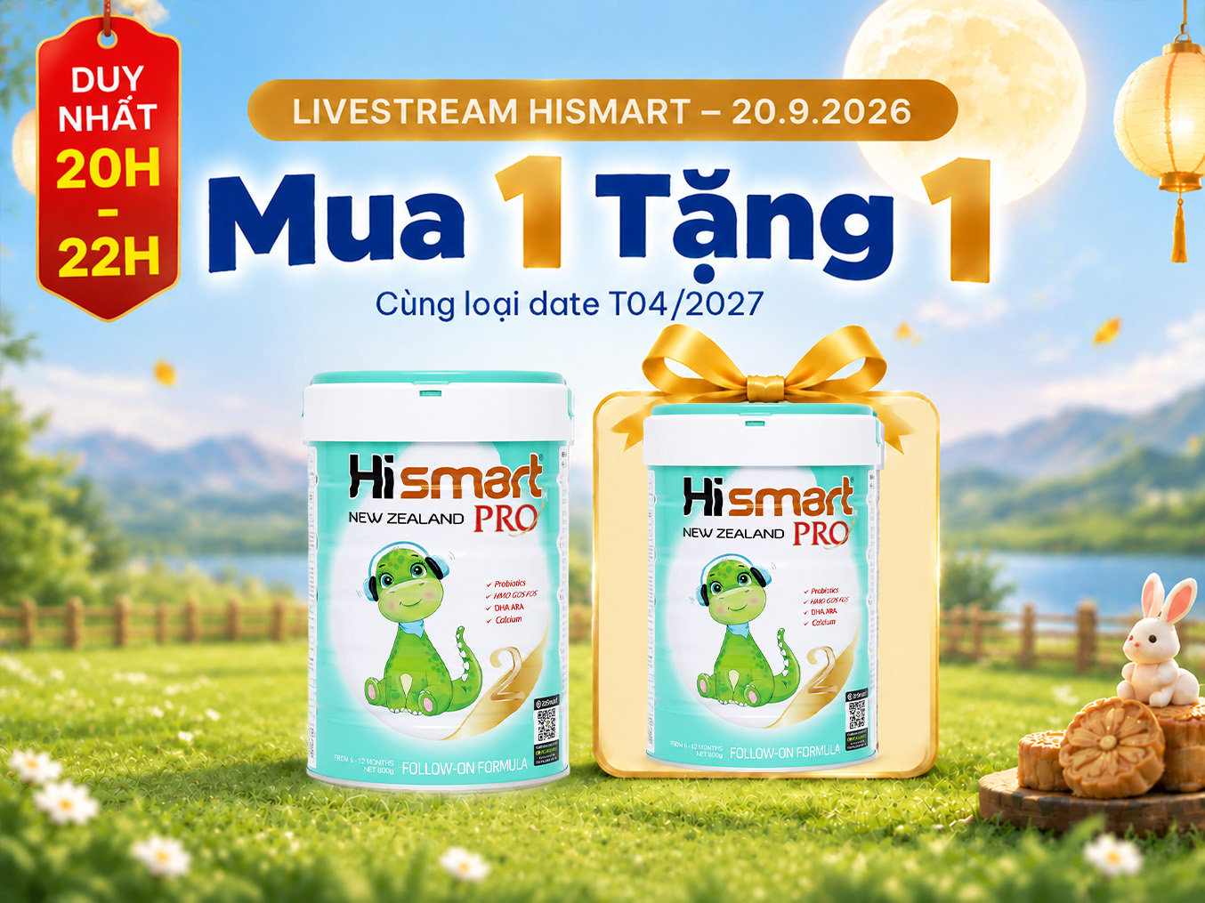 Hismart Pro Follow-on Formula Stage 2 800g cho trẻ từ 6-12 tháng tuổi