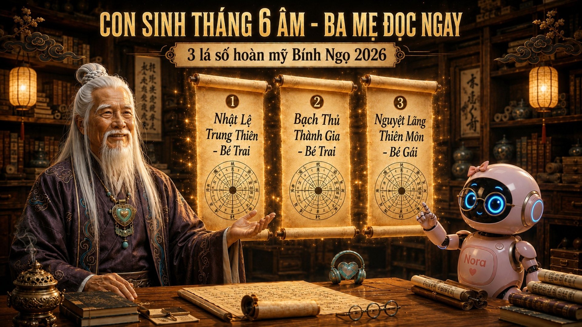 Tịch Môn Truyền Bí: Công Bố 3 Lá Số Tử Vi Tuyệt Phẩm Sinh Tháng 6 Năm Bính Ngọ (2026)