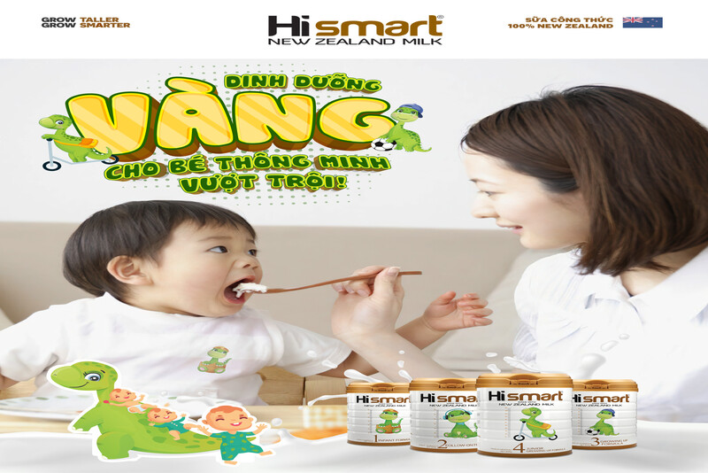 Sữa khủng long hismart, sự lựa chọn vàng mẹ dành cho bé