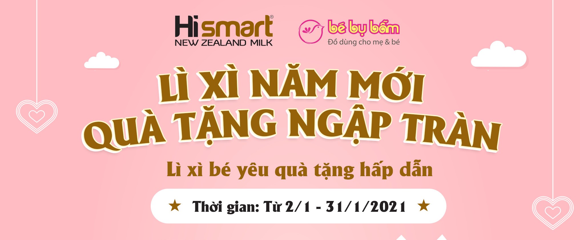 Hismart x Bé bụ bẫm: Lì xì năm mới - Quà tặng ngập tràn