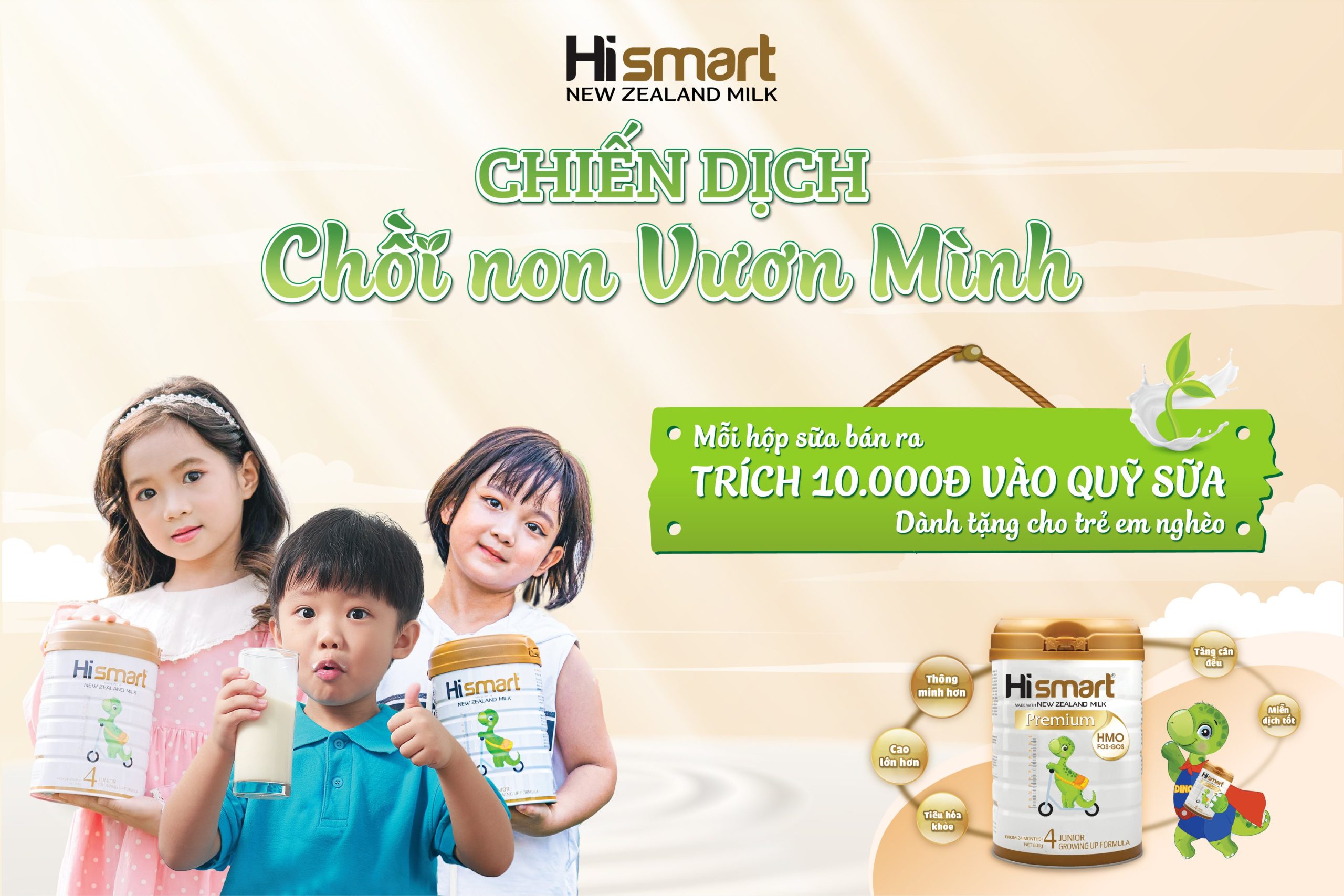 Hismart phát động chiến dịch "Chồi non vươn mình" gây quỹ ủng hộ trẻ em khó khăn
