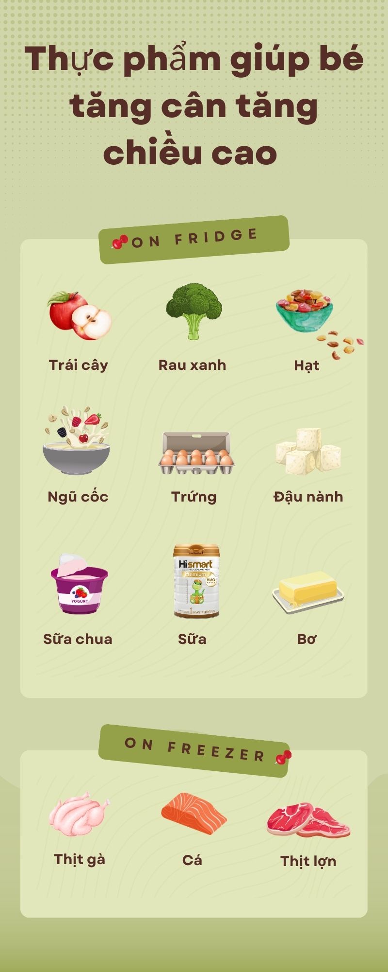Danh sách thực phẩm giúp bé tăng cân hiệu quả 