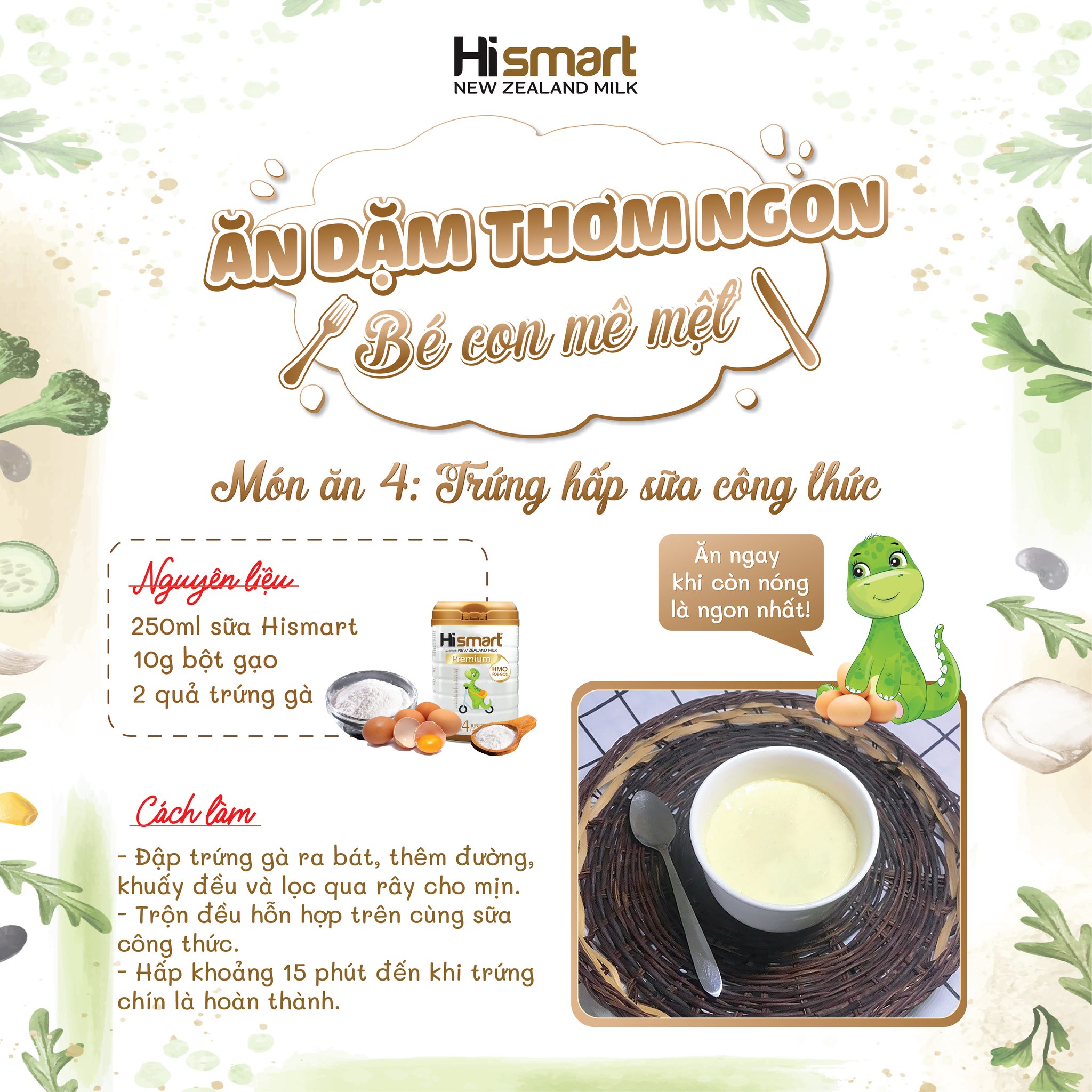Công thức món ăn thứ 4: Bánh Plan pha sữa công thức 