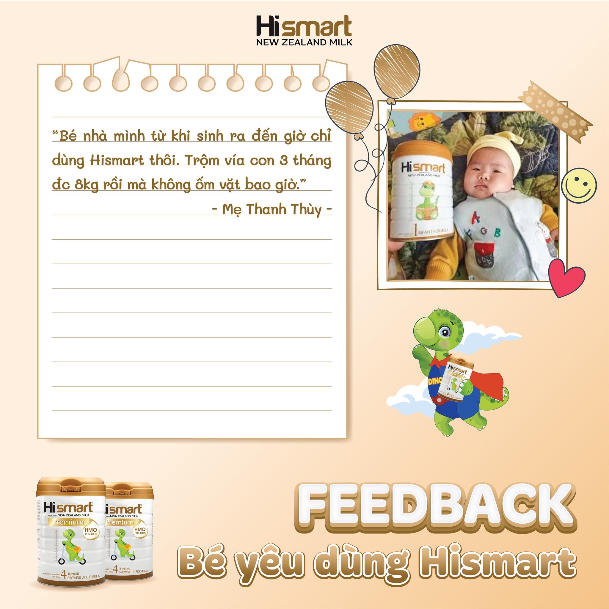 [GÓC FEEDBACK: BÉ YÊU DÙNG HISMART MILK]