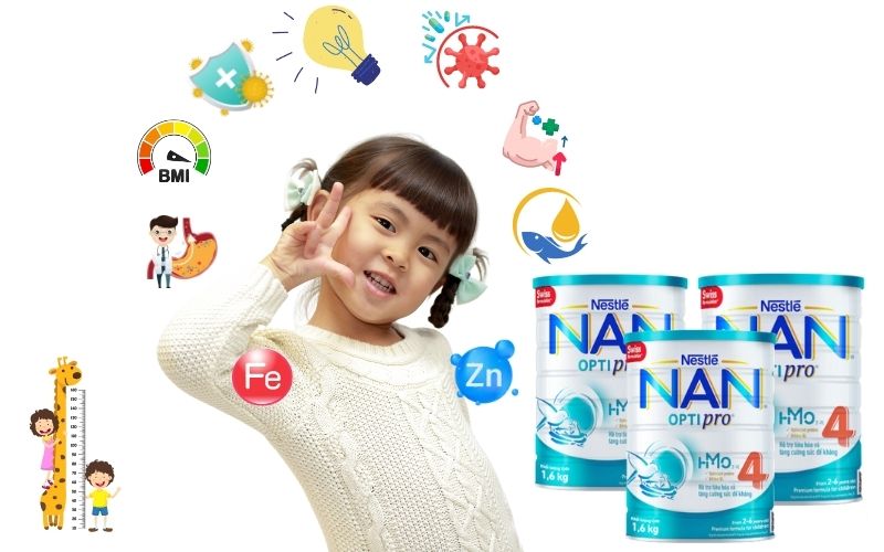 Sữa tăng cân cho bé 2 tuổi