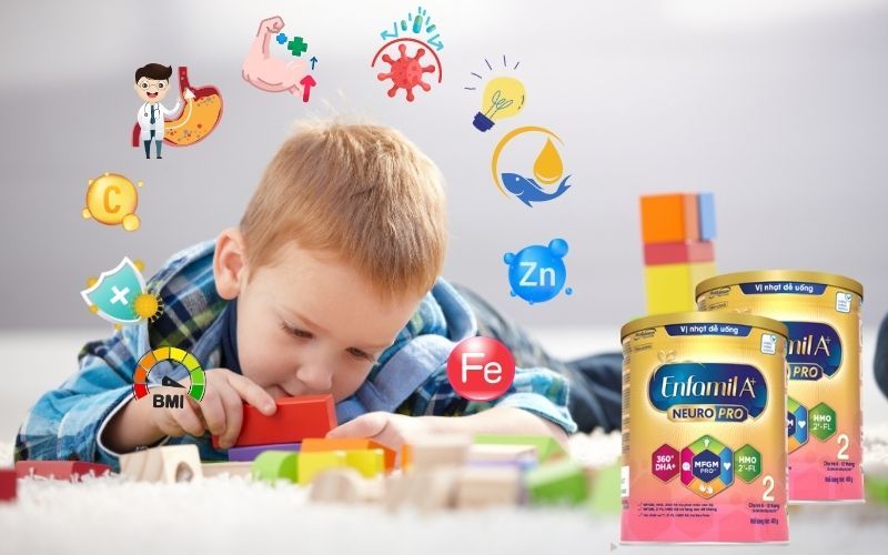 Sữa tăng cân cho bé 2 tuổi