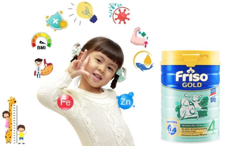Friso Gold - sữa cho bé 2 tuổi tăng cân