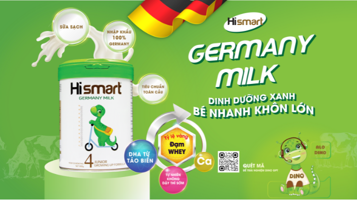 HISMART GERMANY MILK: DINH DƯỠNG XANH - BÉ NHANH KHÔN LỚN