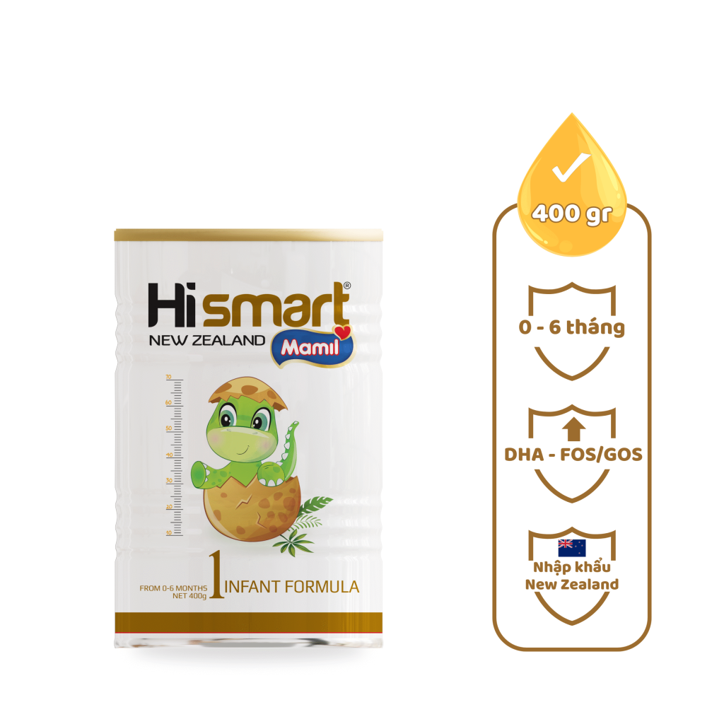 Hismart Mamil Infant Formula Stage 1 400g cho trẻ từ 0 - 6 tháng tuổi