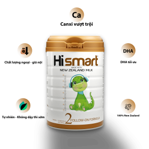 Sữa bột cho bé Hismart số 2 800g (6 - 12 tháng tuổi)