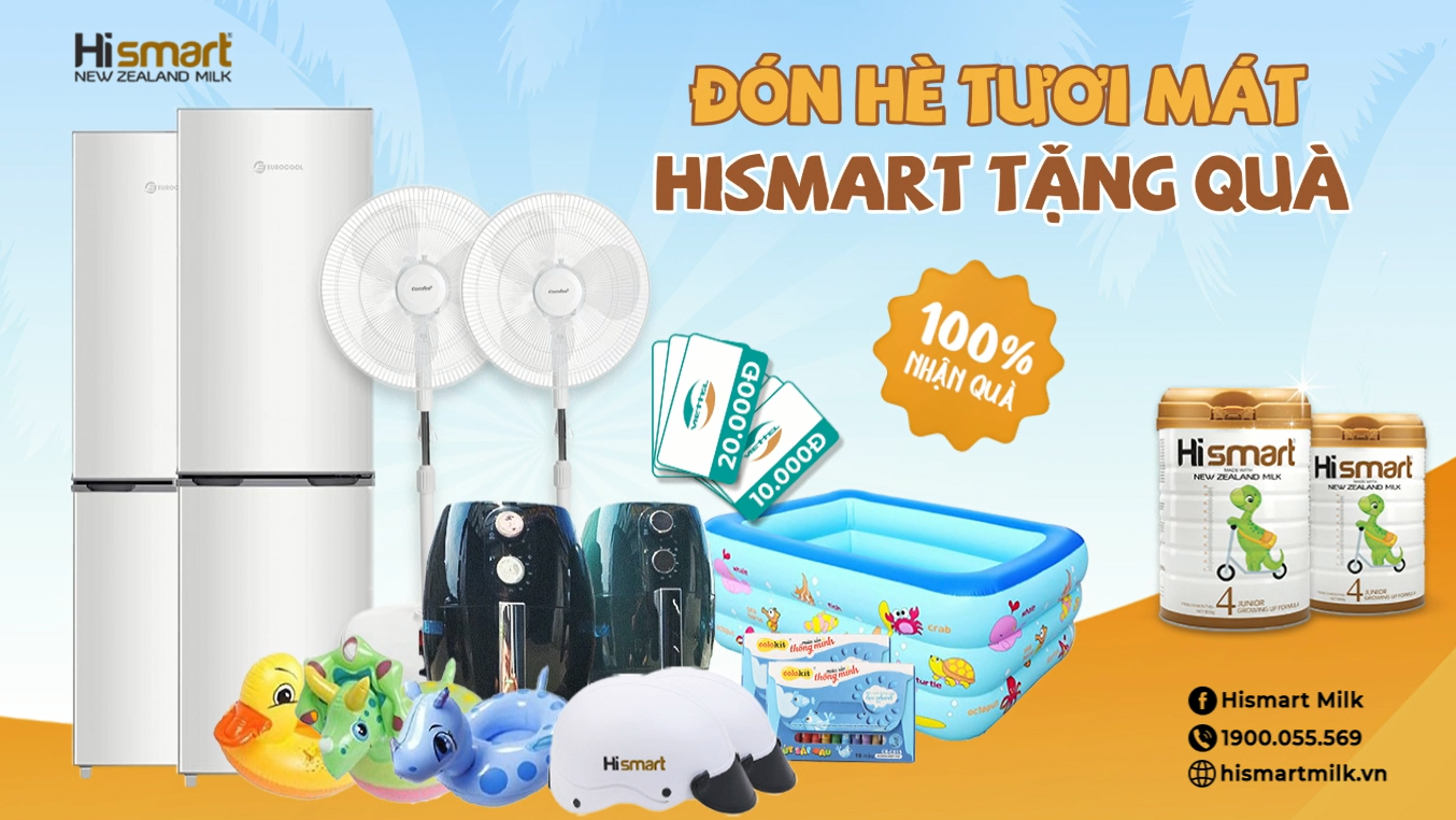 100% nhận quà khi mua sữa hismart