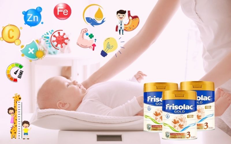 Sữa Frisolac - Loại sữa hỗ trợ tăng cân cho bé 1 tuổi