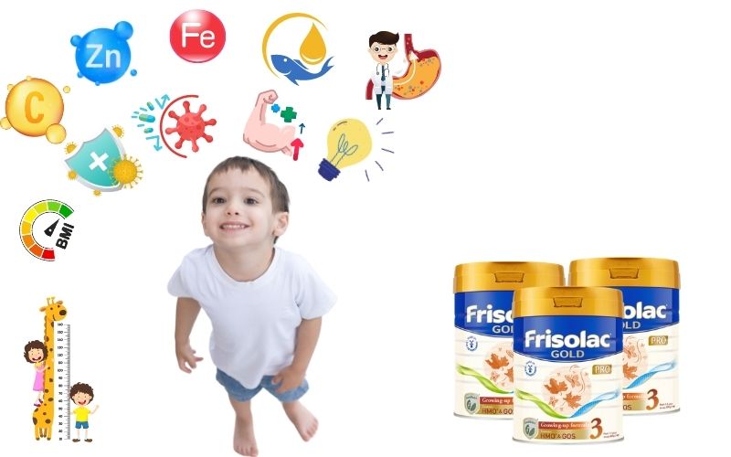Sữa Frisolac dành cho bé 1-3 tuổi chậm tăng cân